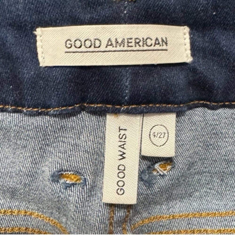 Good American Good Waist GWSH367T Step Hem Skinny Jeans Size 27 - Picture 4 of 9